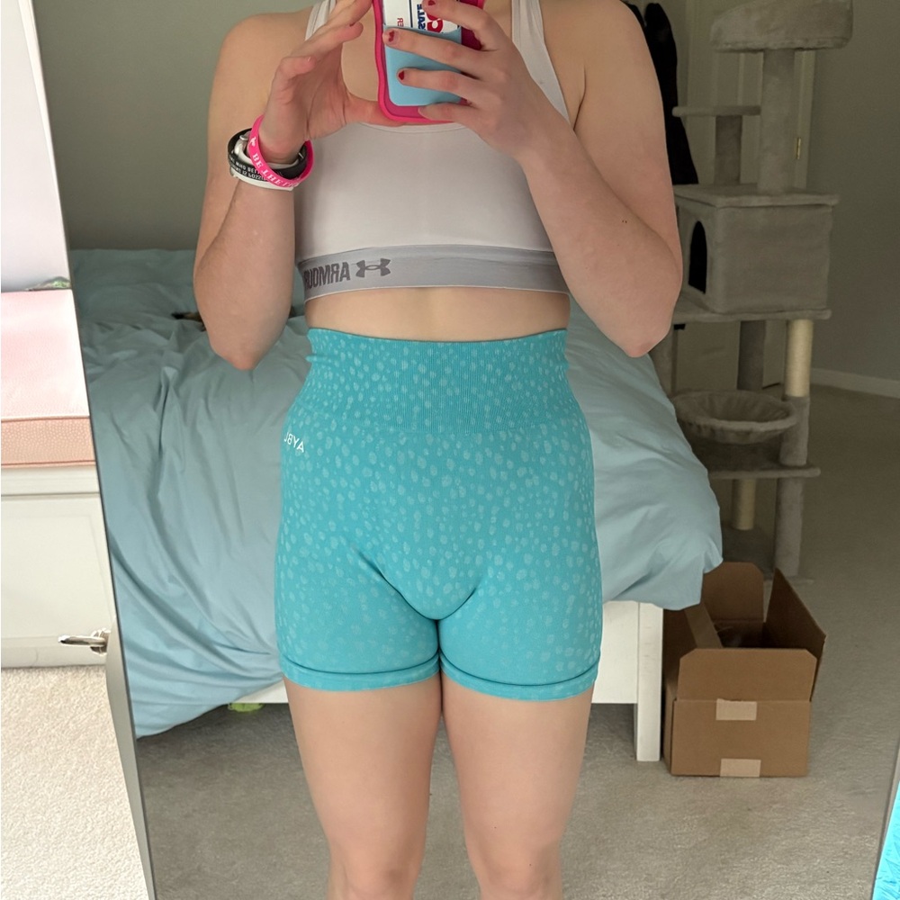 Aybl Teal Patterned Active Shorts - image 3